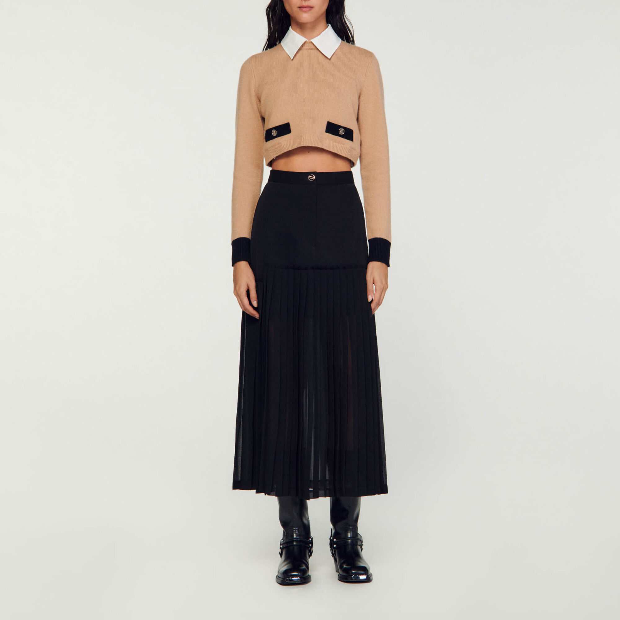 Jupe longue plissée