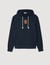Sweatshirt à patch en cuir