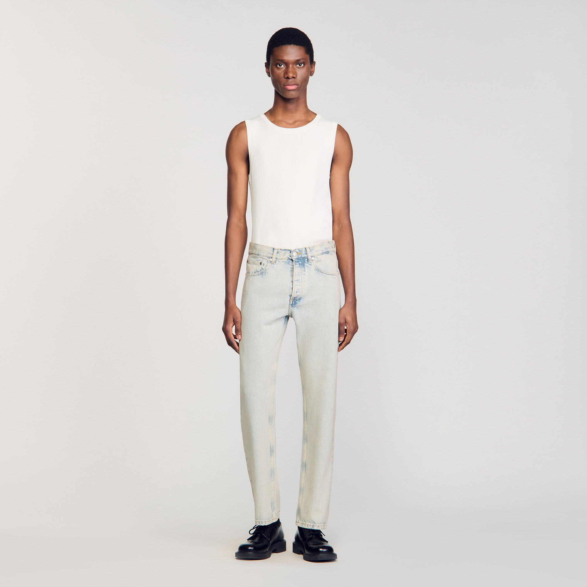 Jean regular délavé