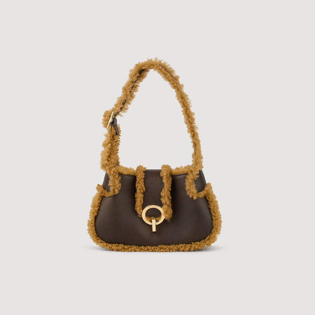 Sac Janet en cuir et peau lainée