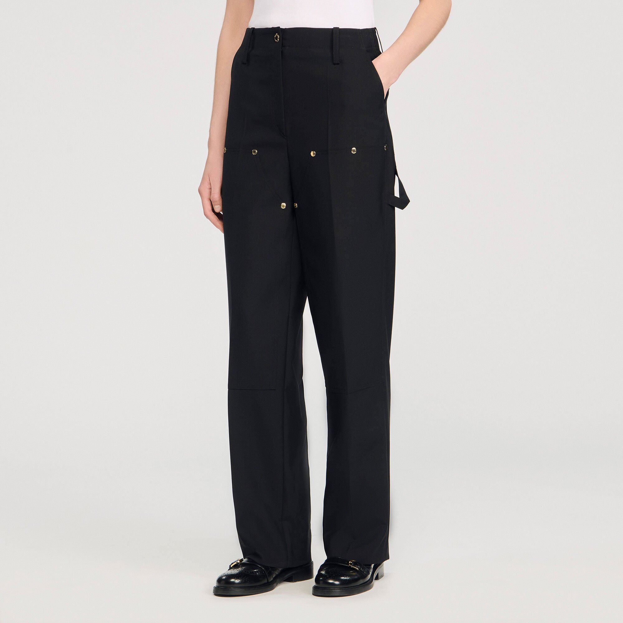 Pantalon fluide à rivets