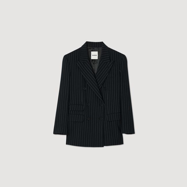 Veste à fines rayures