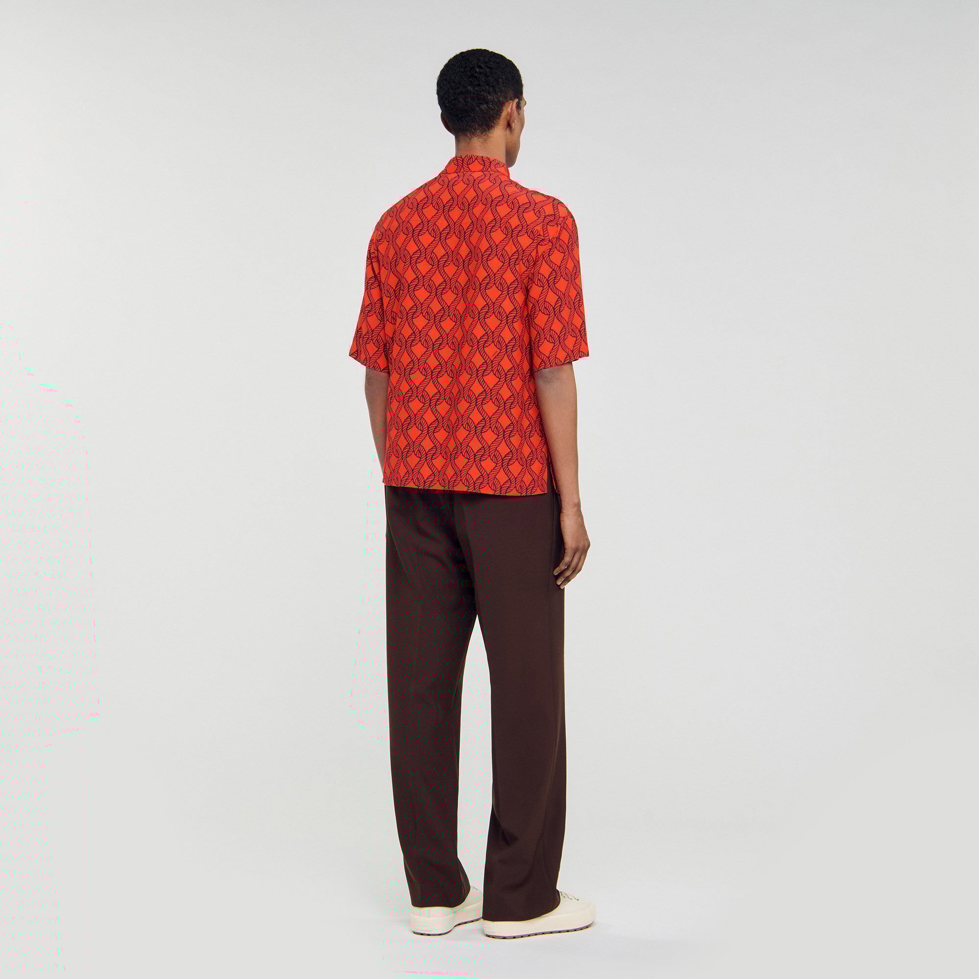 Chemise fluide imprimé corde