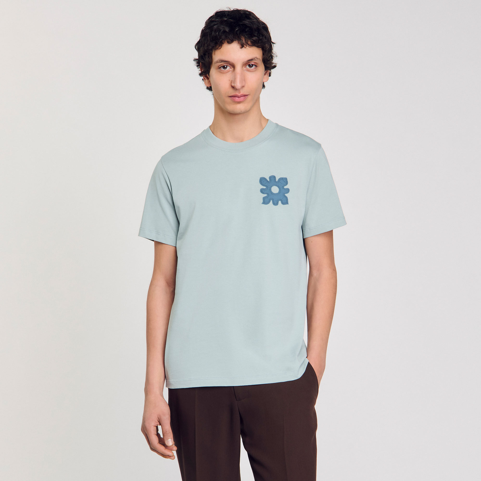T-shirt à détail fleur