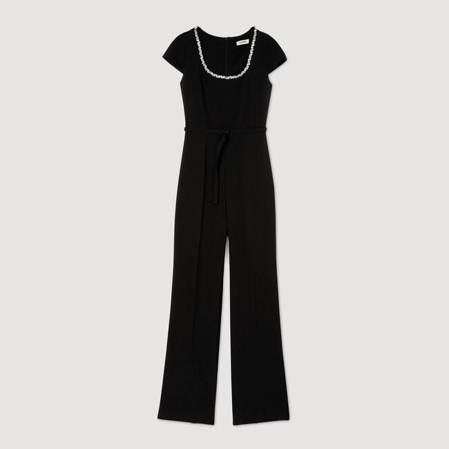 Combipantalon à col strassé