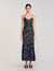 Robe longue en soie imprimée