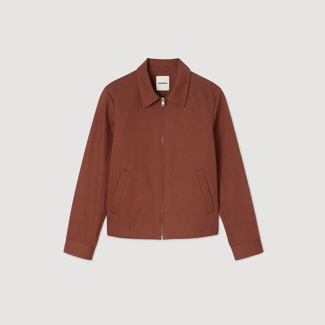 Blouson zippé en coton