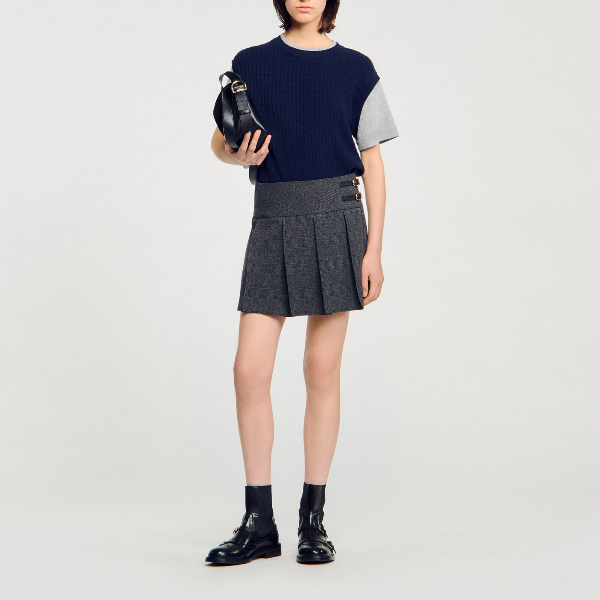 Pull 2 en 1 bicolore - Femme | Sandro Paris