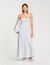 Robe longue rayée à bretelles