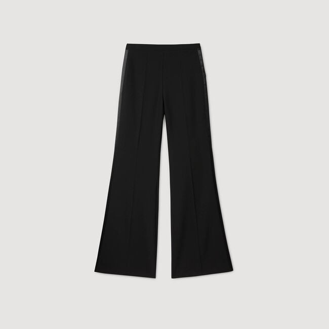 Pantalon de tailleur bande satinée