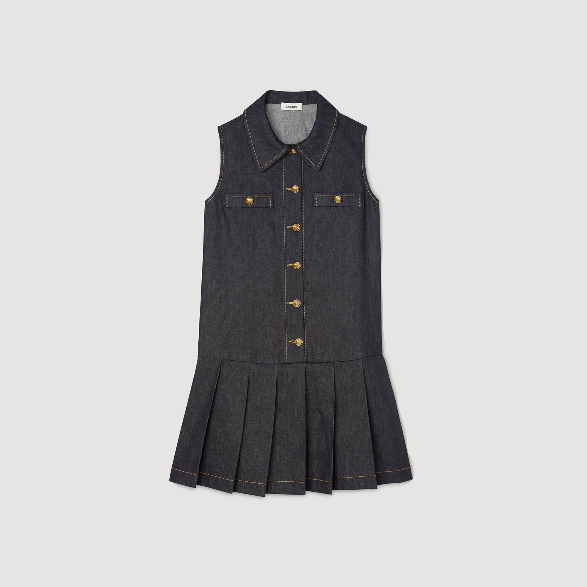 Robe courte en denim