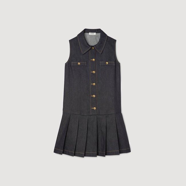 Robe courte en denim