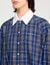 Chemise à carreaux strassée