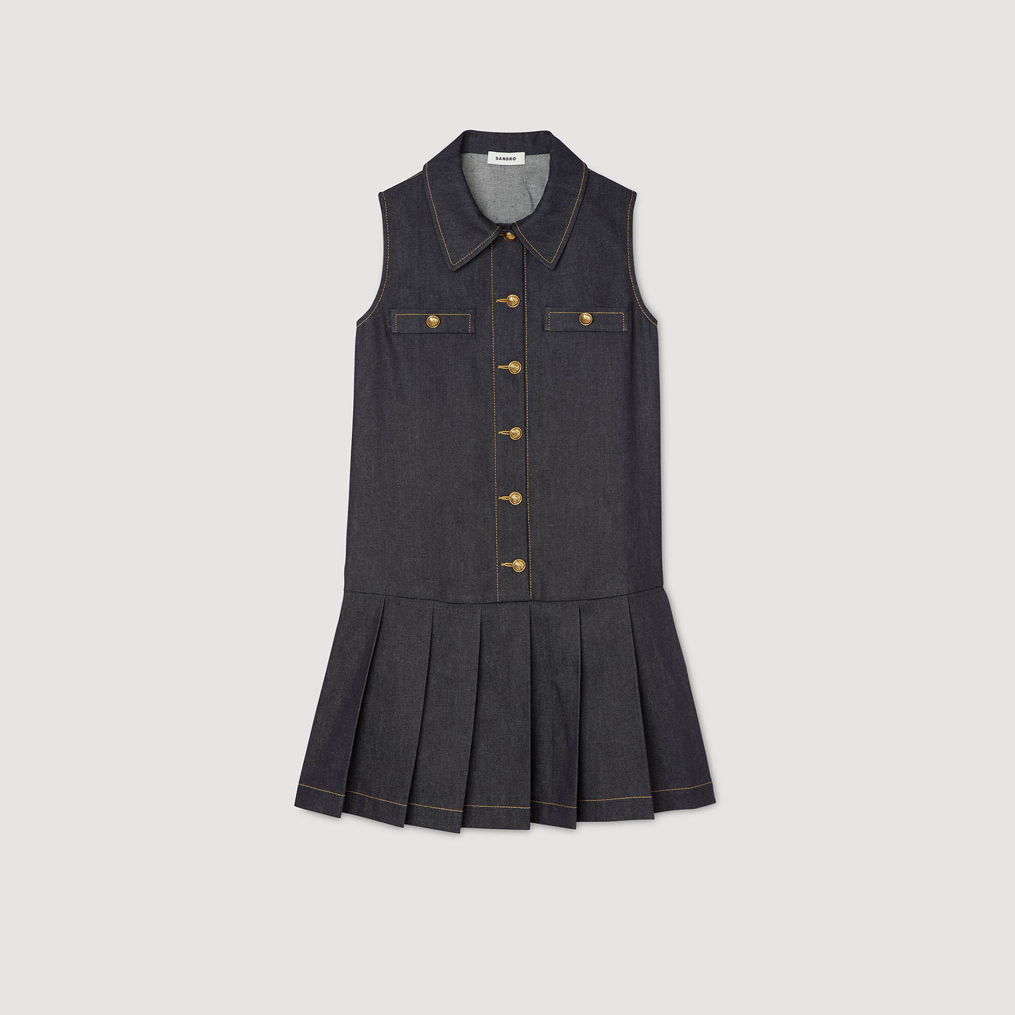 Robe courte en denim