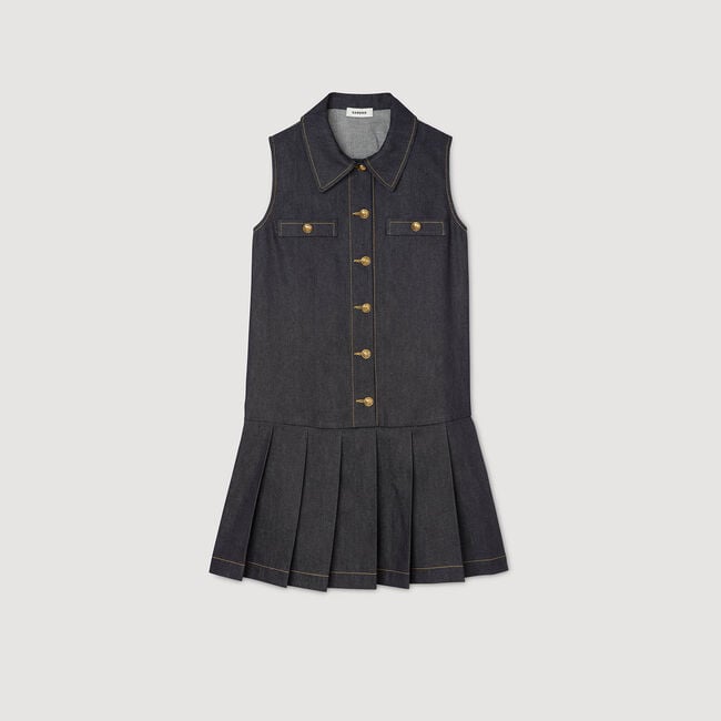 Robe courte en denim