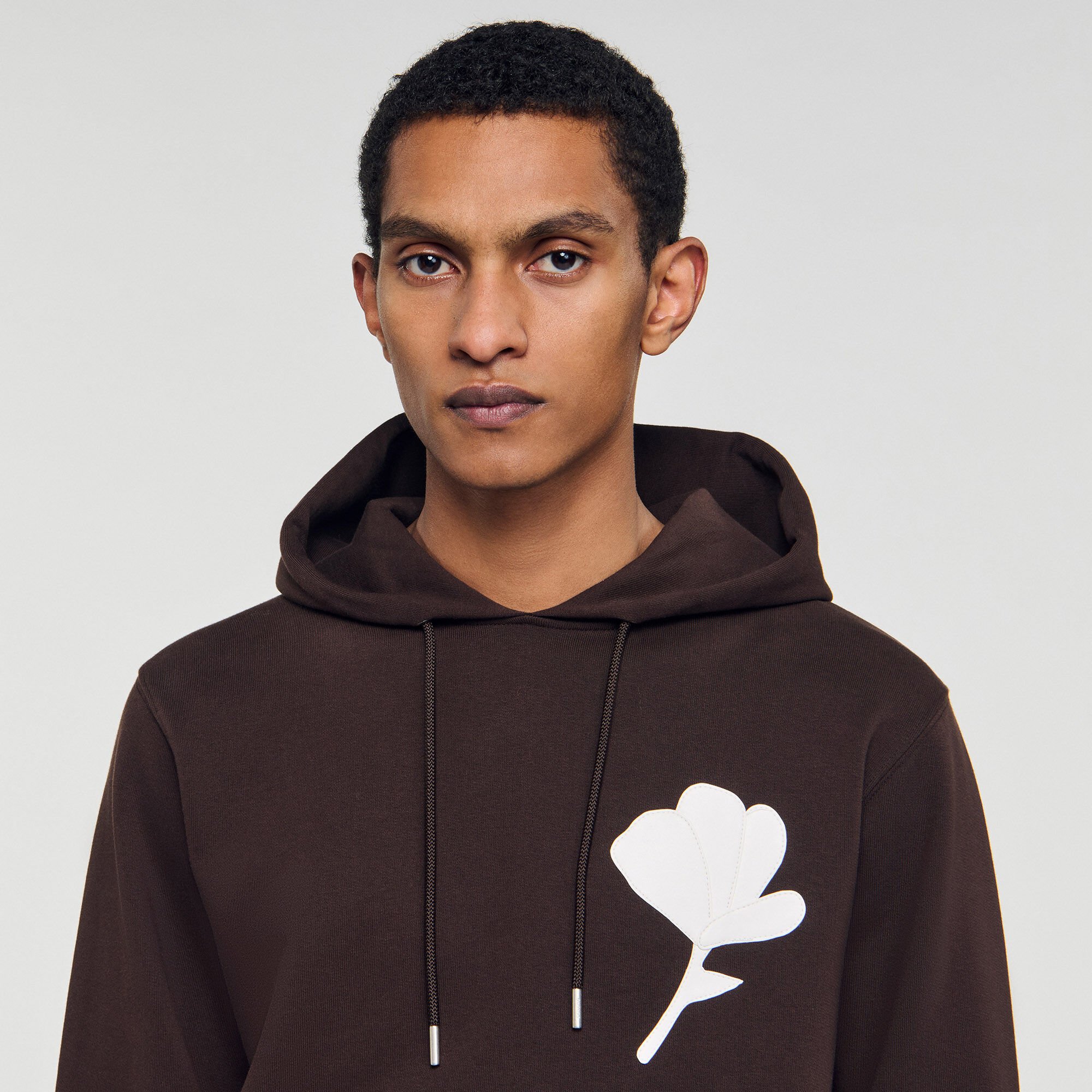 Sweatshirt à patch fleur