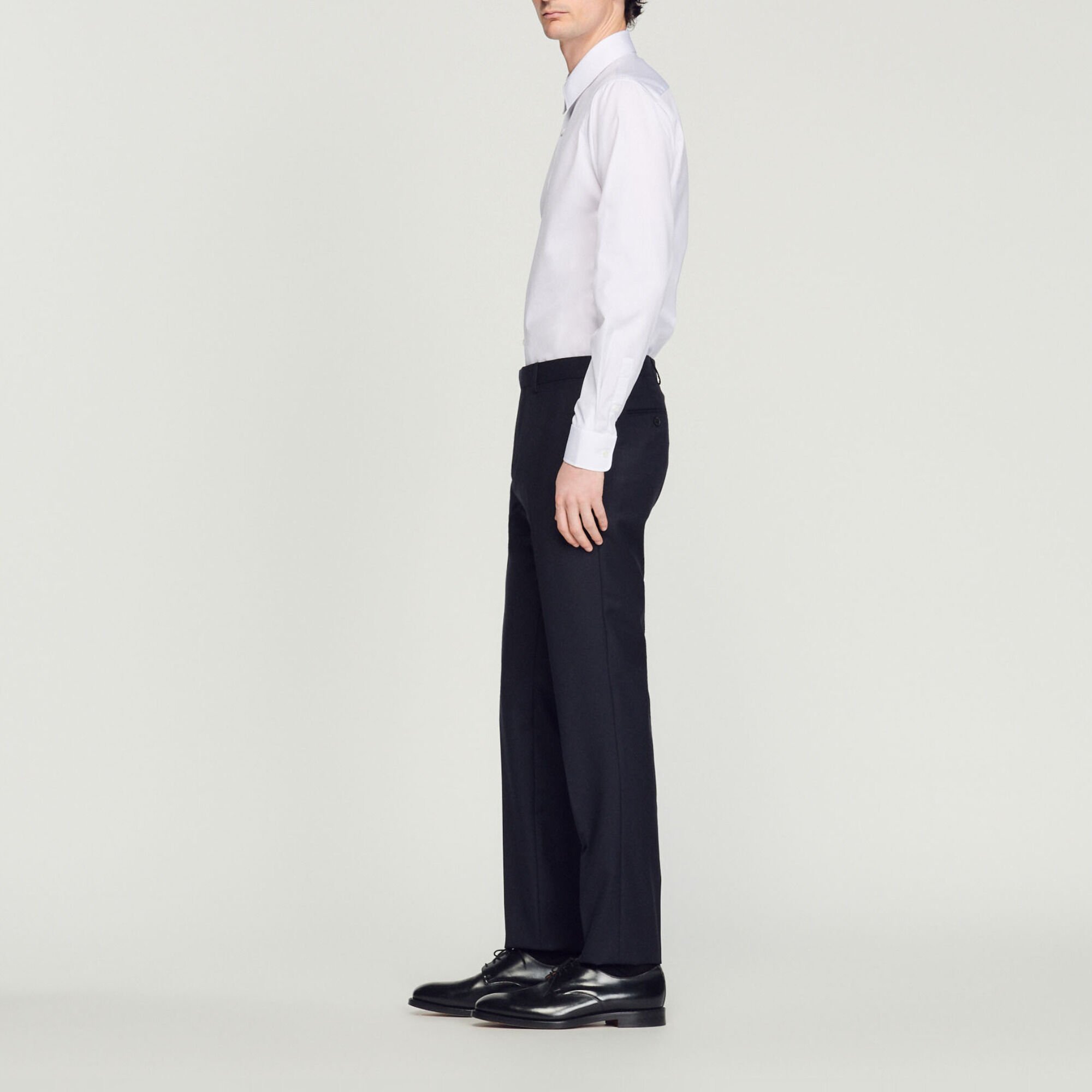 Pantalon de costume en laine stretch