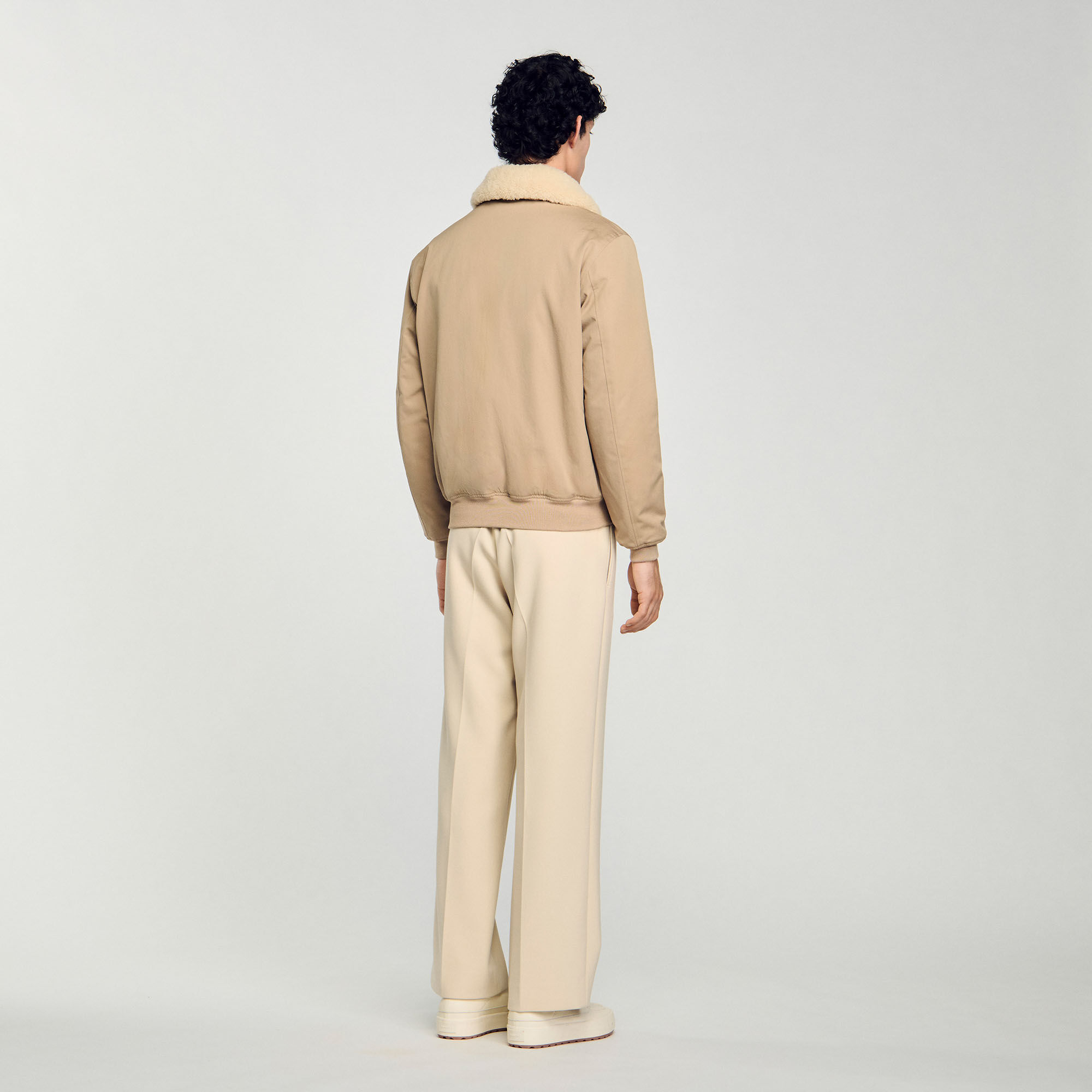 Blouson aviateur à col mouton