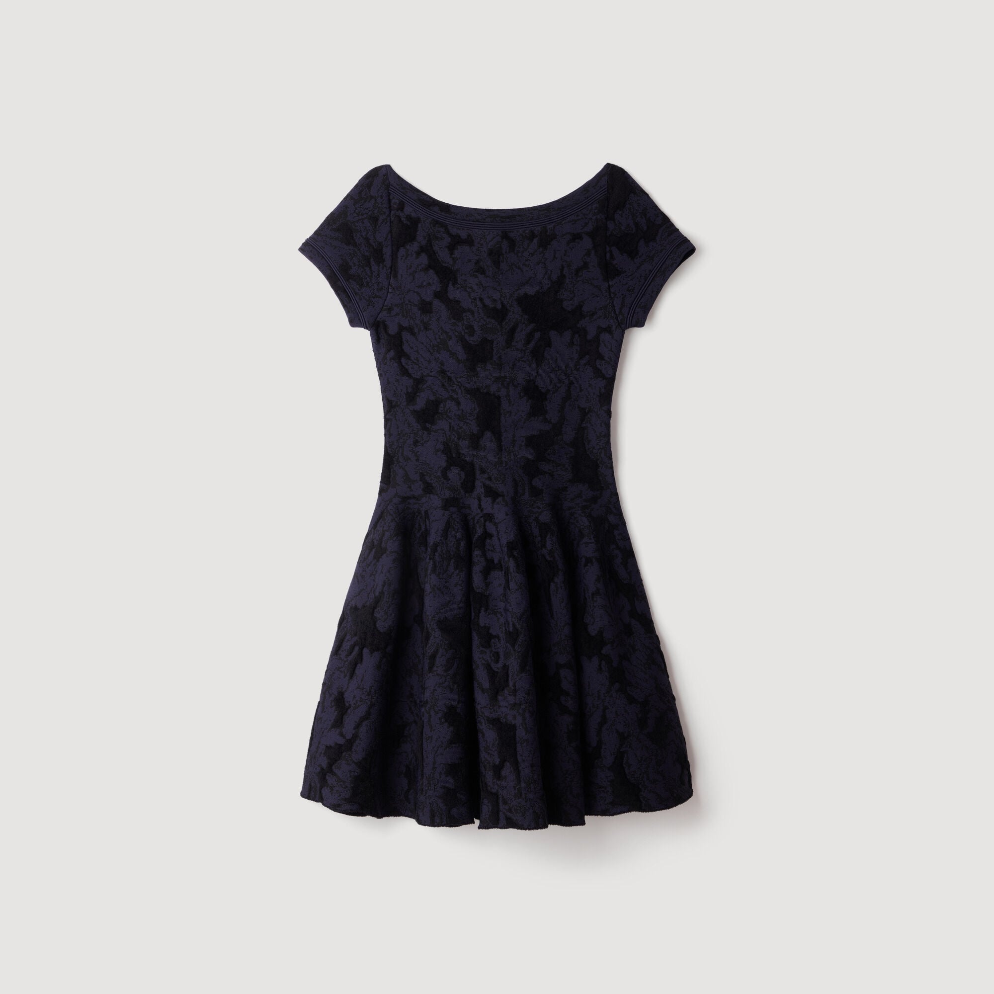 Robe en maille jacquard fleuri - Femme | Sandro Paris