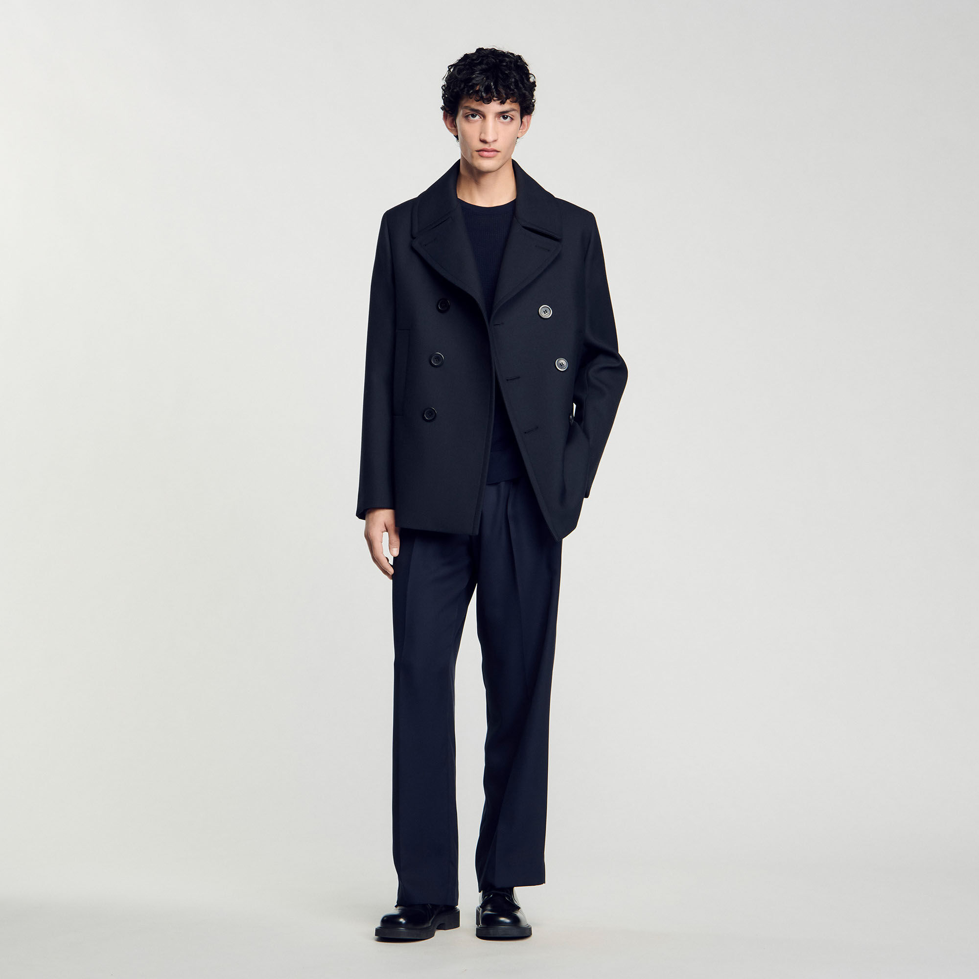 Blouson en laine double face