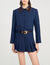 Veste courte &agrave; col en cuir  - Femme | Sandro Paris