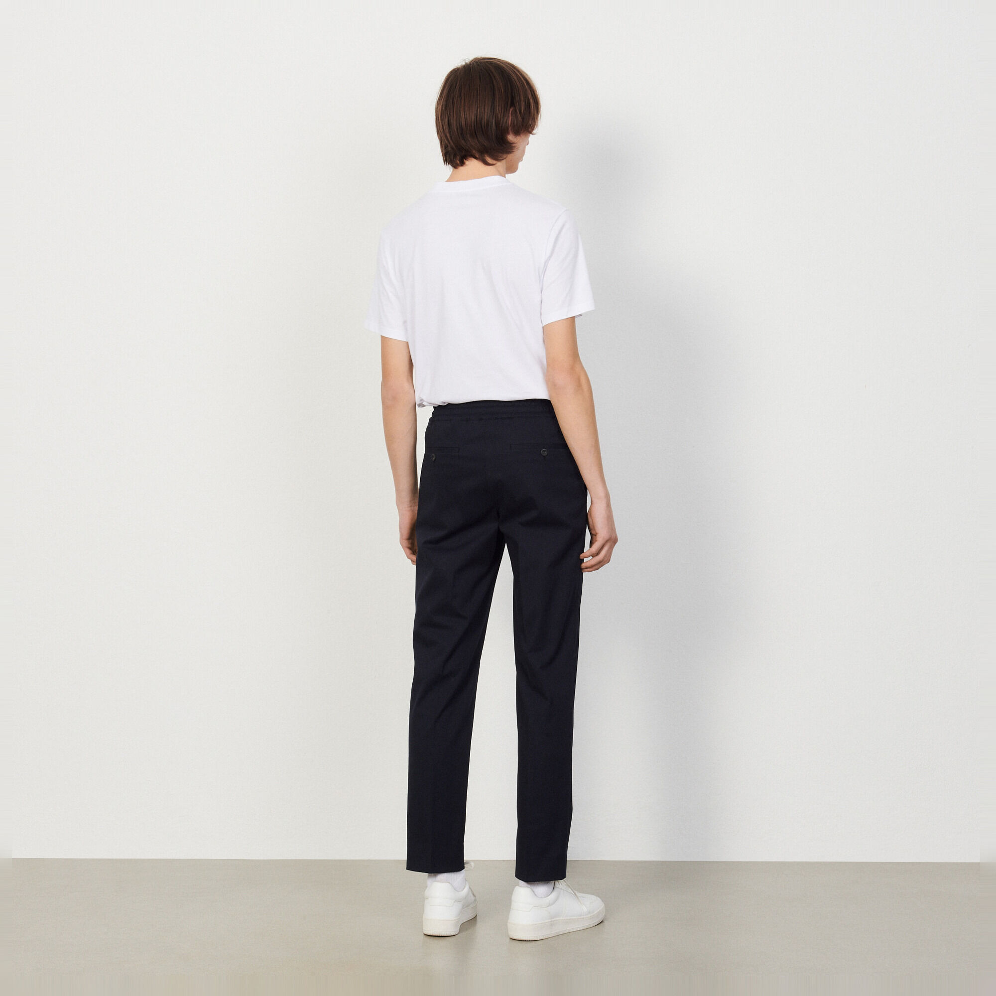 Pantalon carotte en coton