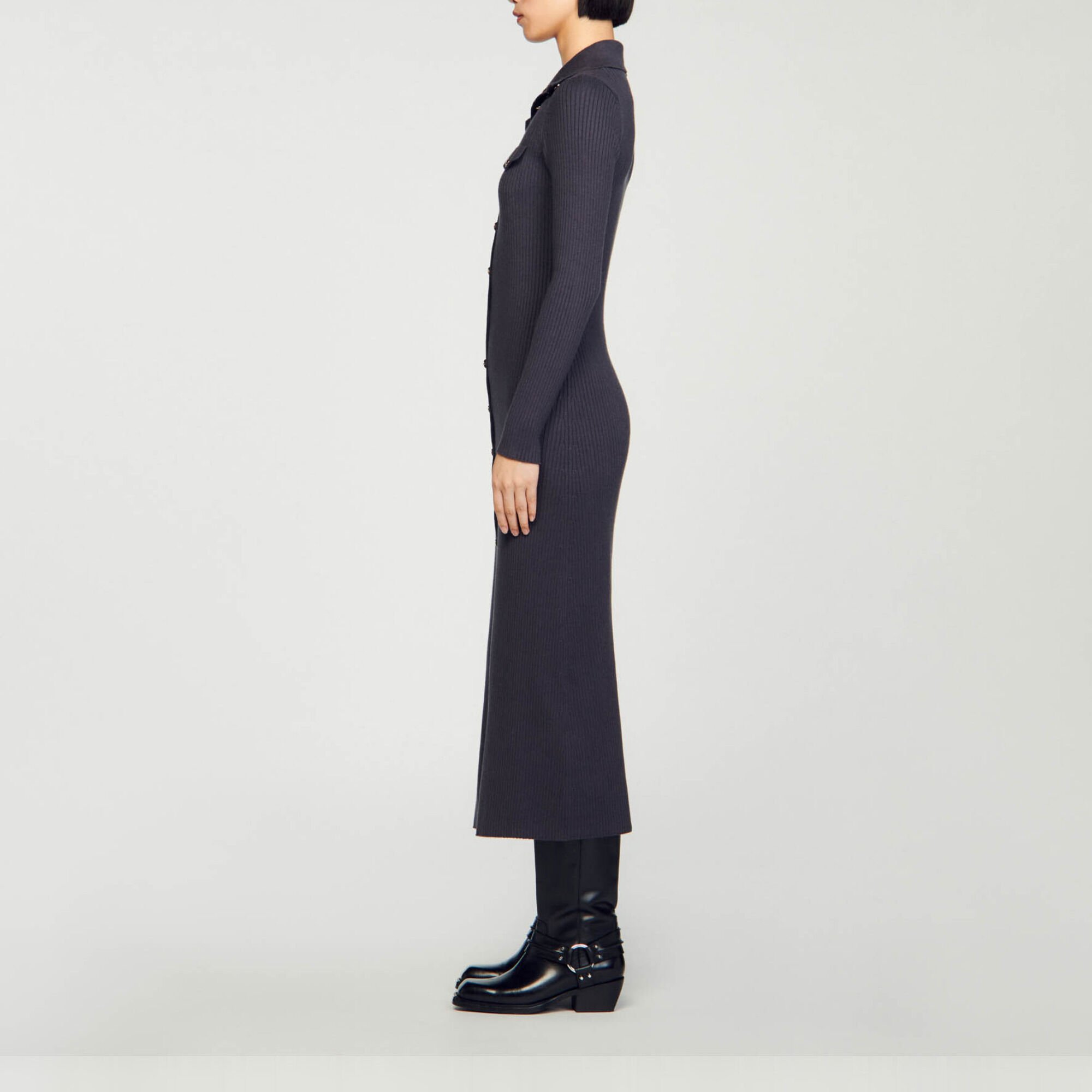 Robe longue en maille