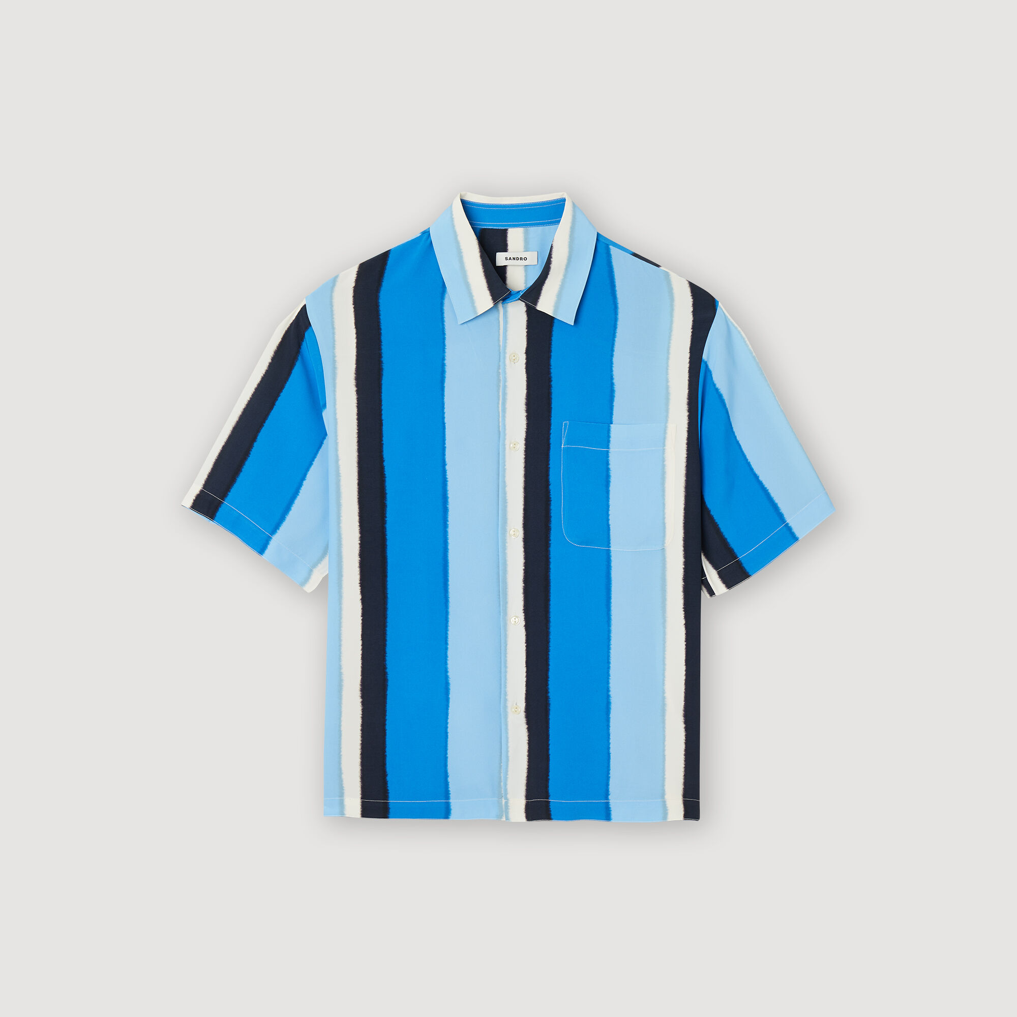 Chemise fluide rayée manches courtes
