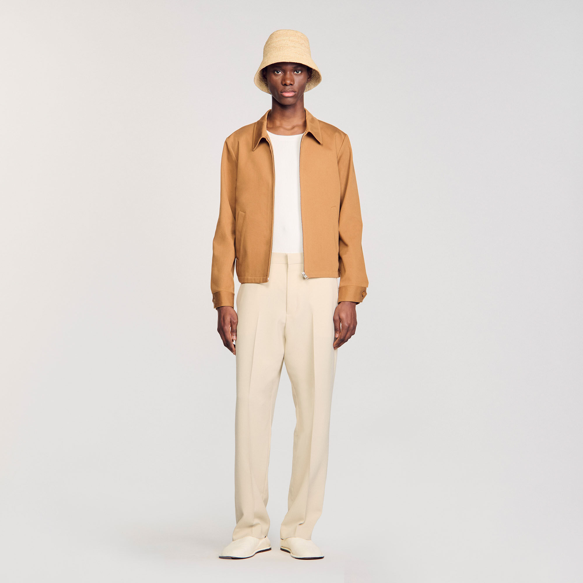 Blouson zippé en coton