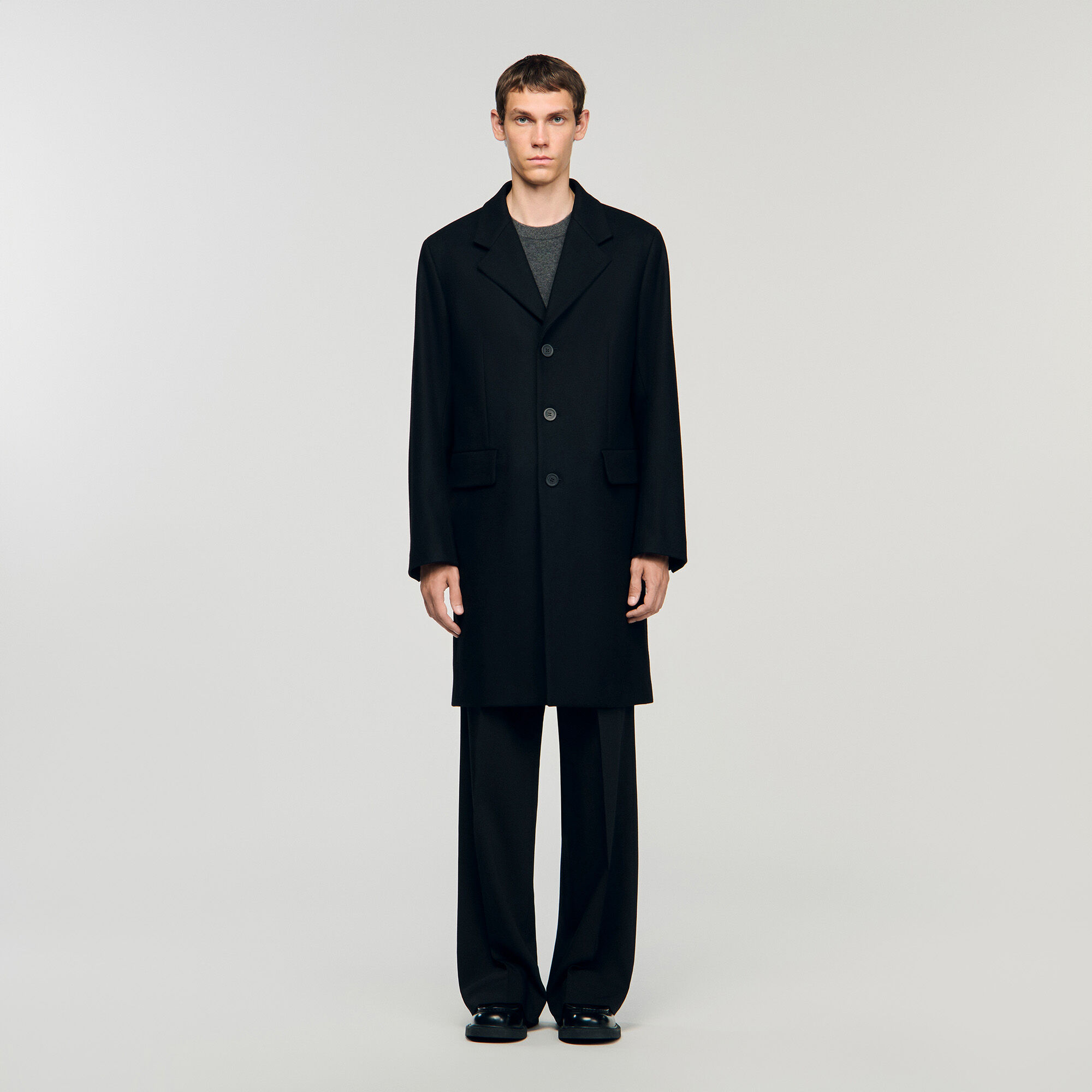 Manteau en laine et cachemire