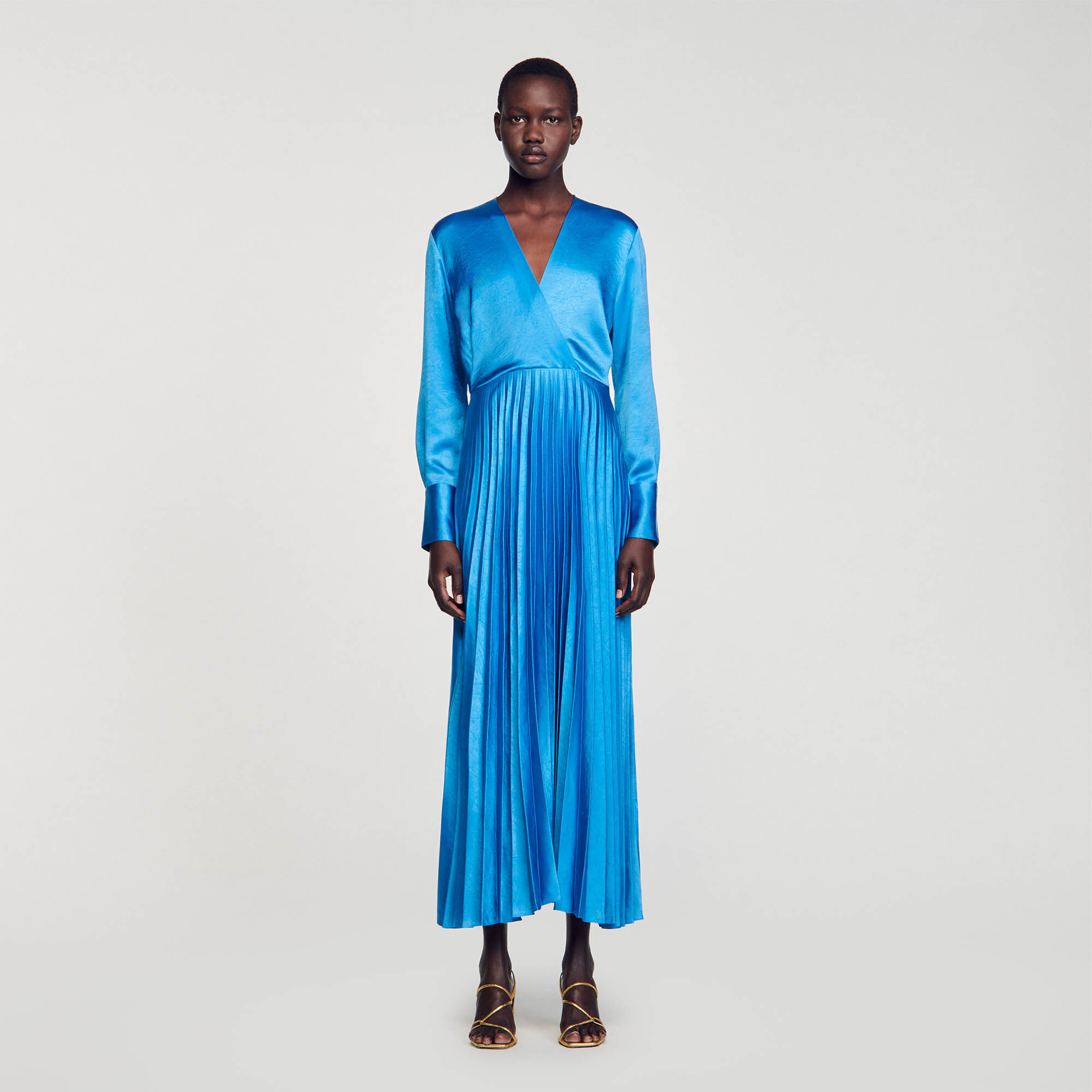 Robe bleue sandro deals