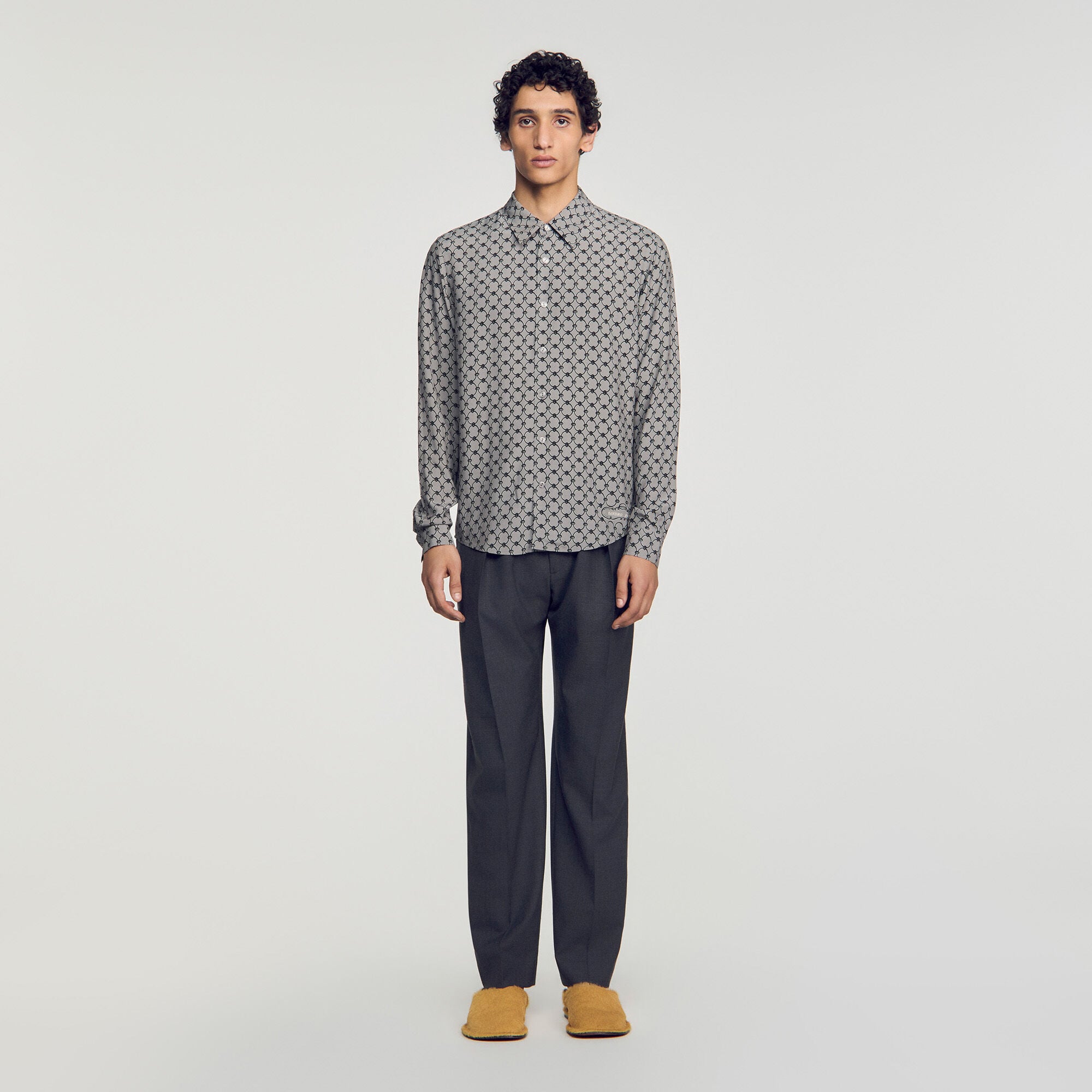 Chemise imprim&eacute; chaine - Homme | Sandro Paris