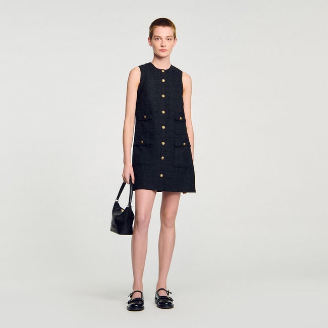 Robe courte en tweed
