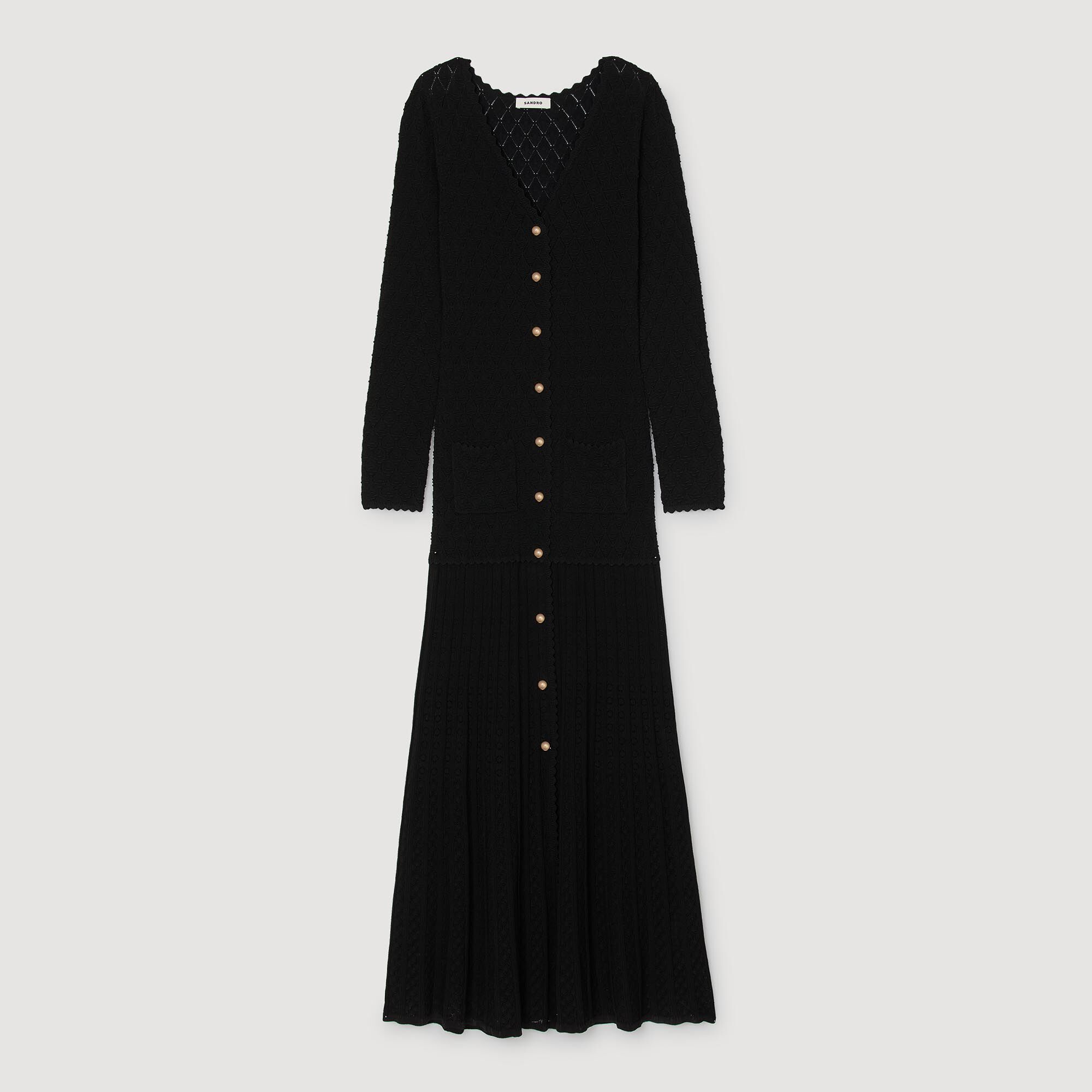 Robe longue en maille fantaisie