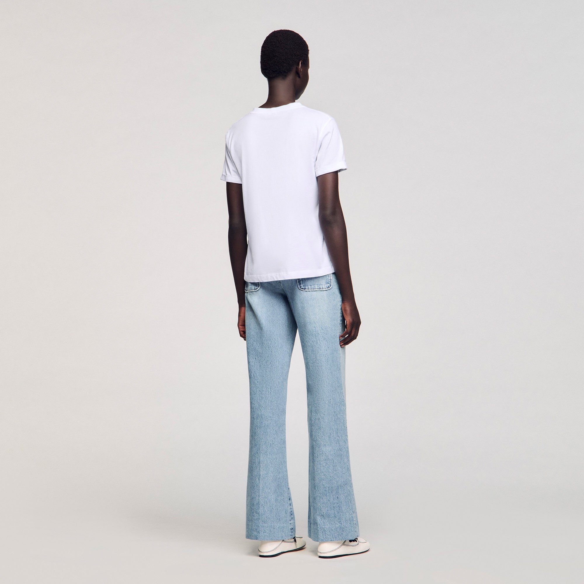 T-shirt en coton à broderie