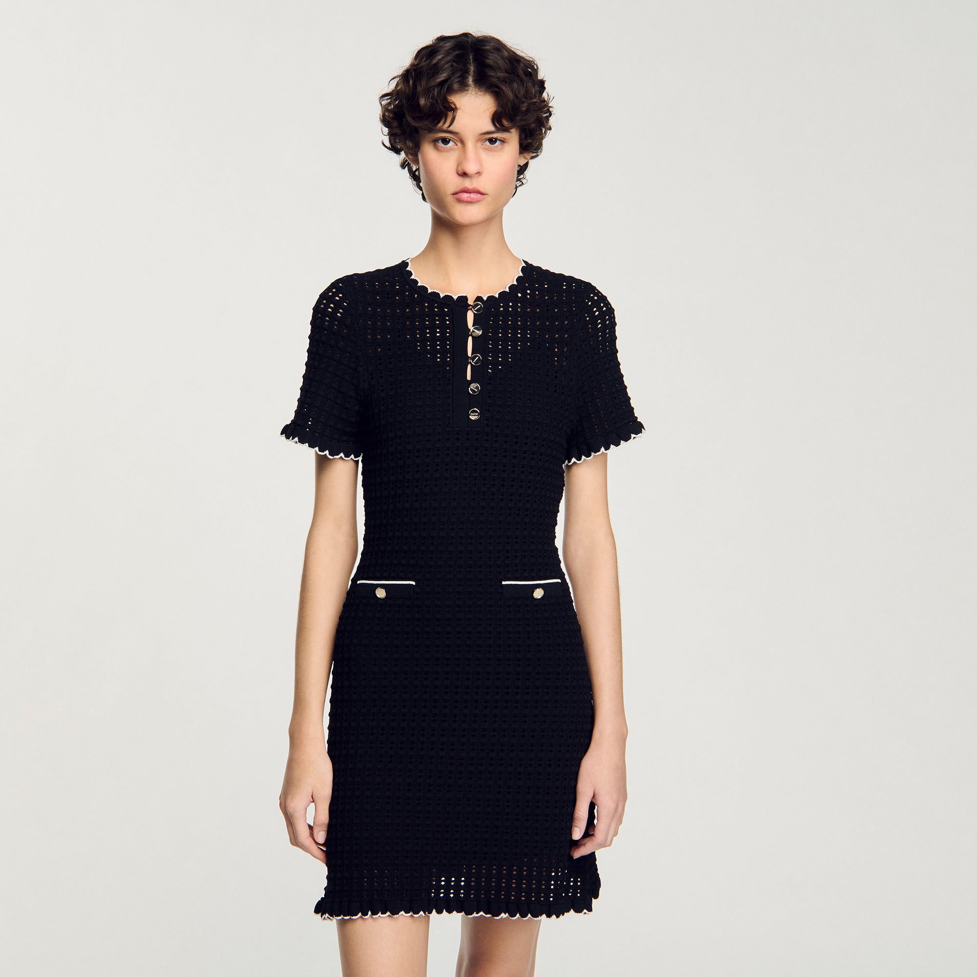 Robe courte en maille 