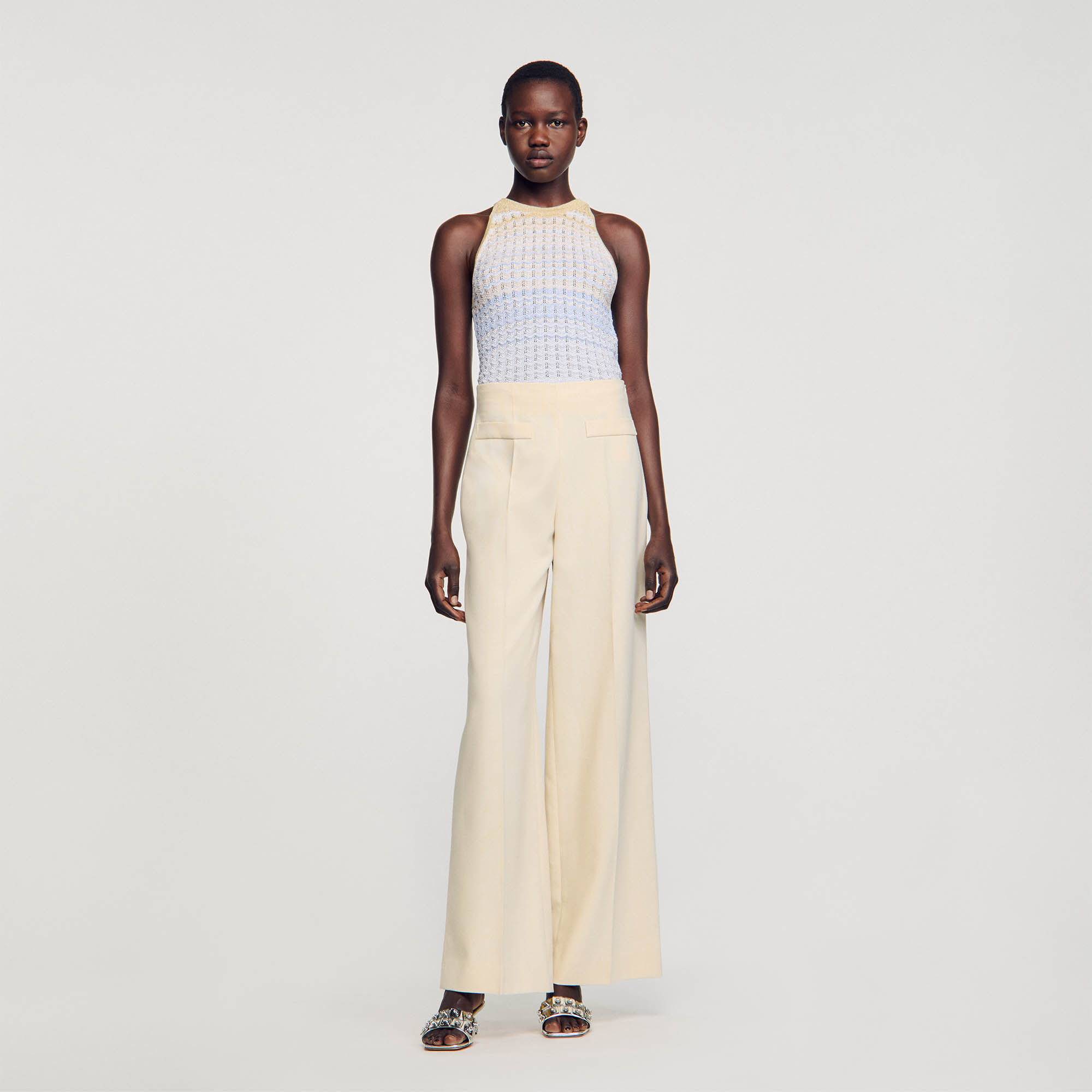 Pantalon de costume large a pinces
