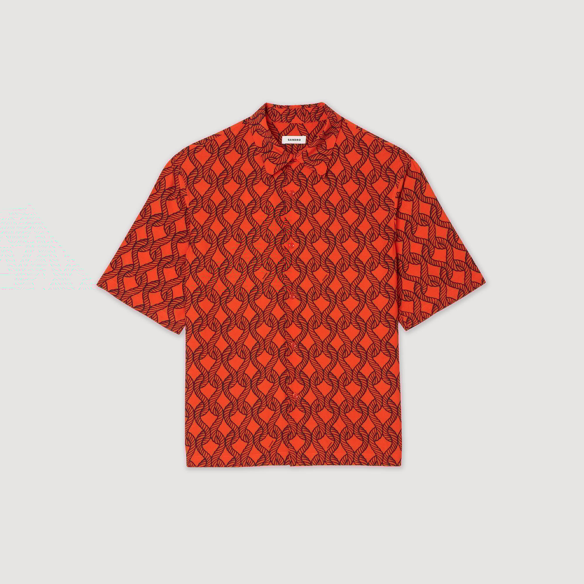 Chemise fluide imprimé corde