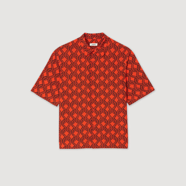Chemise fluide imprimé corde