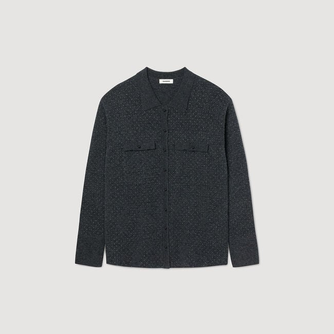 Cardigan long à strass