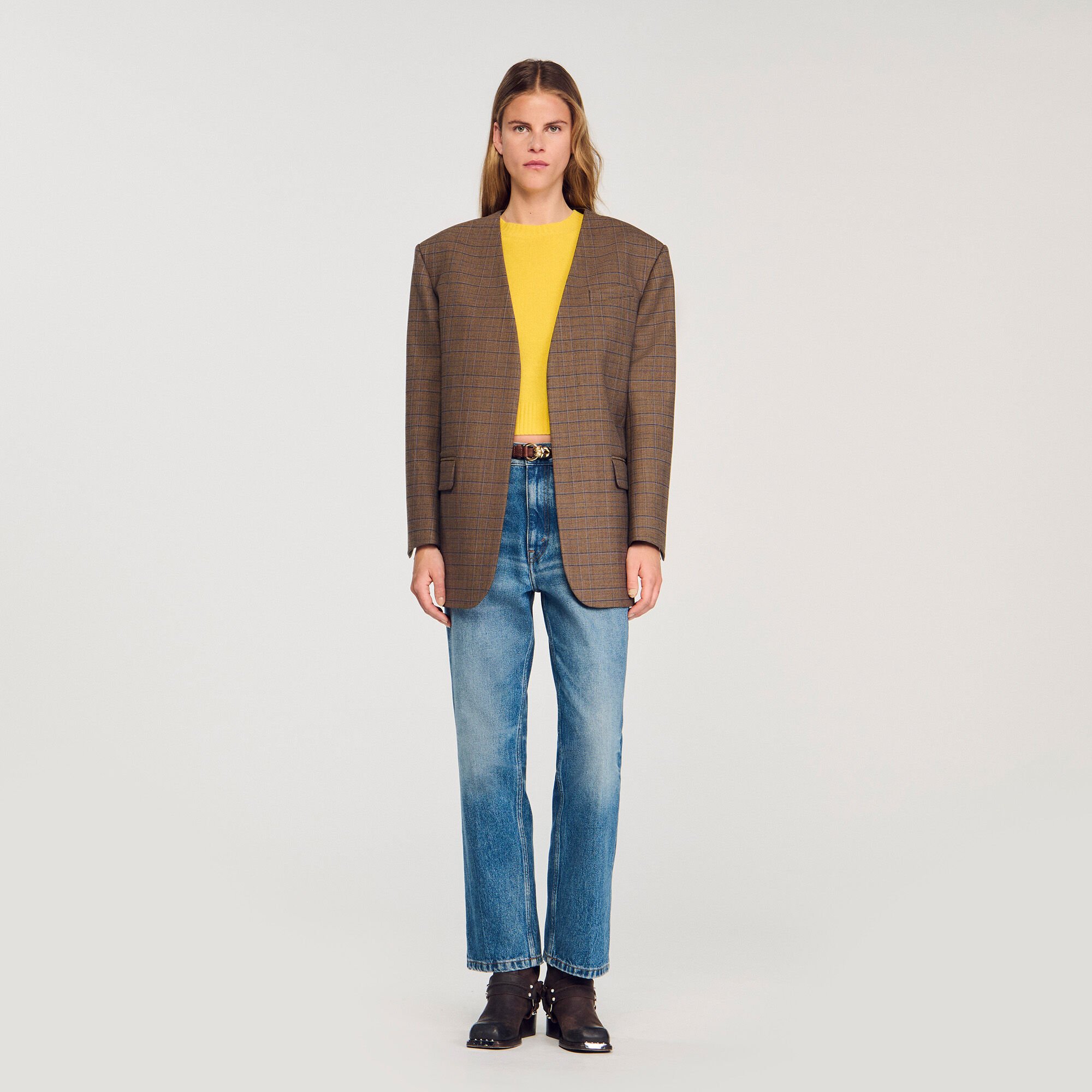Veste oversize à carreaux