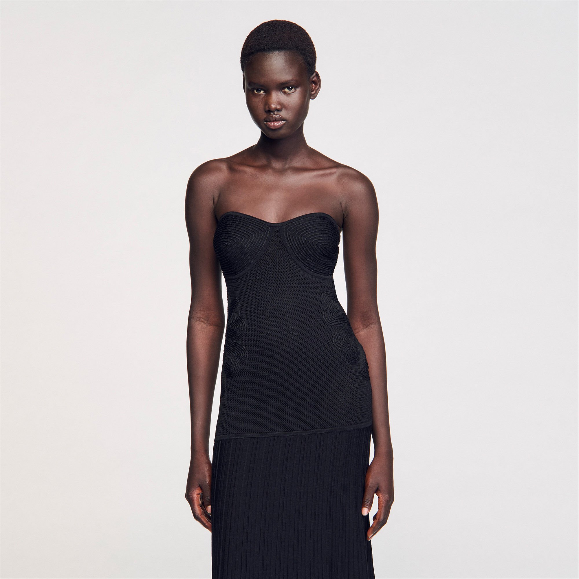 Robe bustier en maille