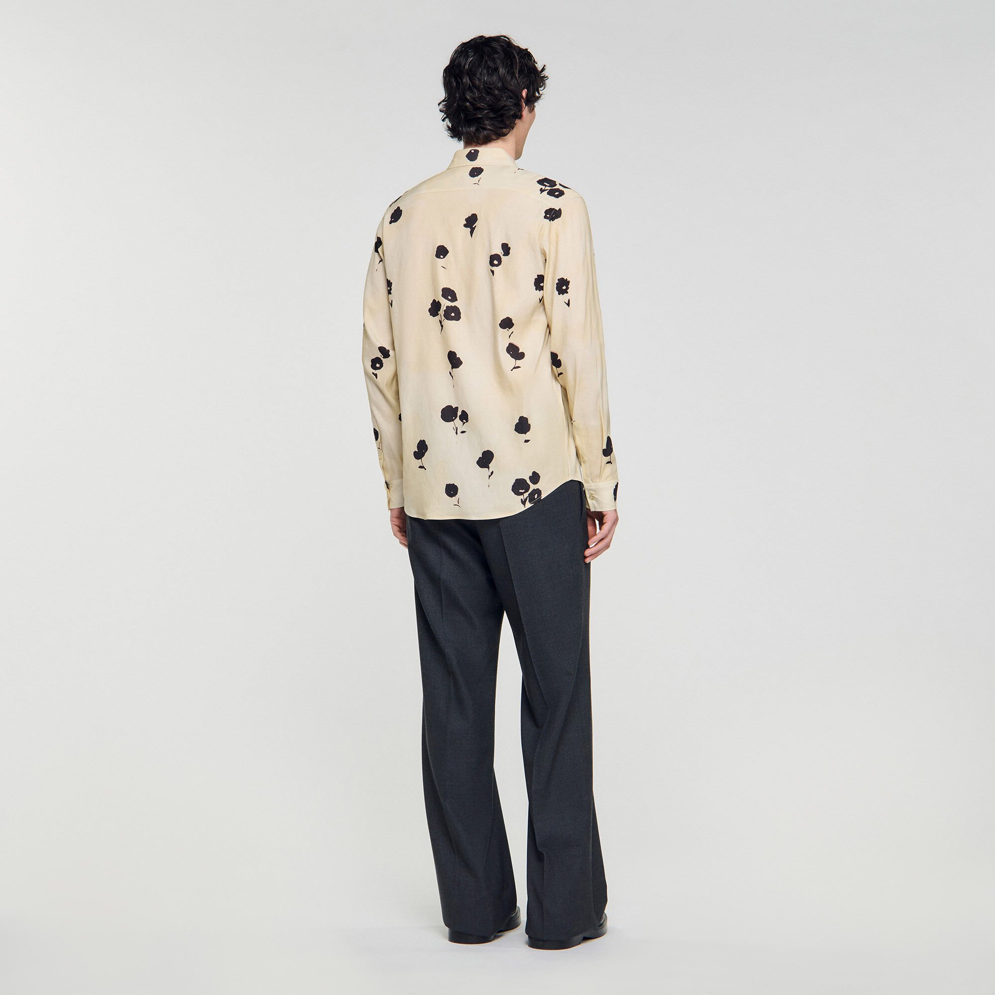 Chemise en lin imprimé fleur