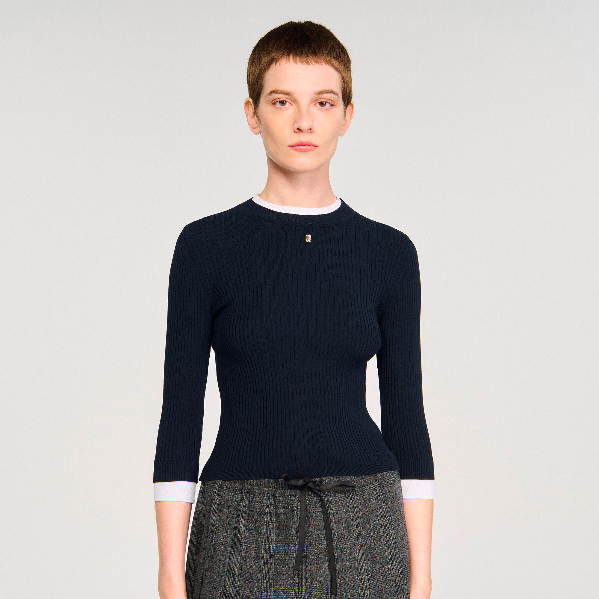 Pull 2 en 1 en laine mélangé