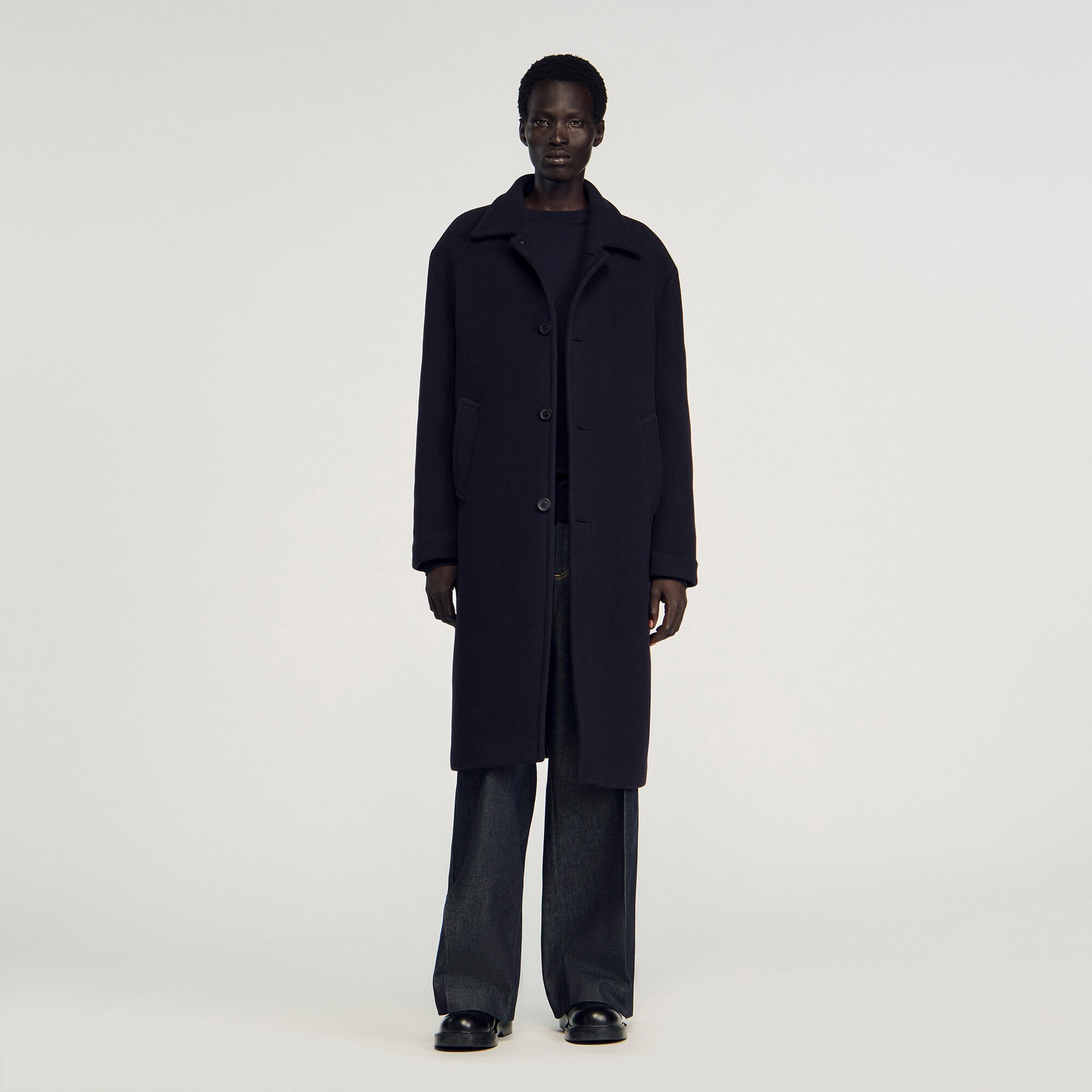 Manteau en laine et cachemire
