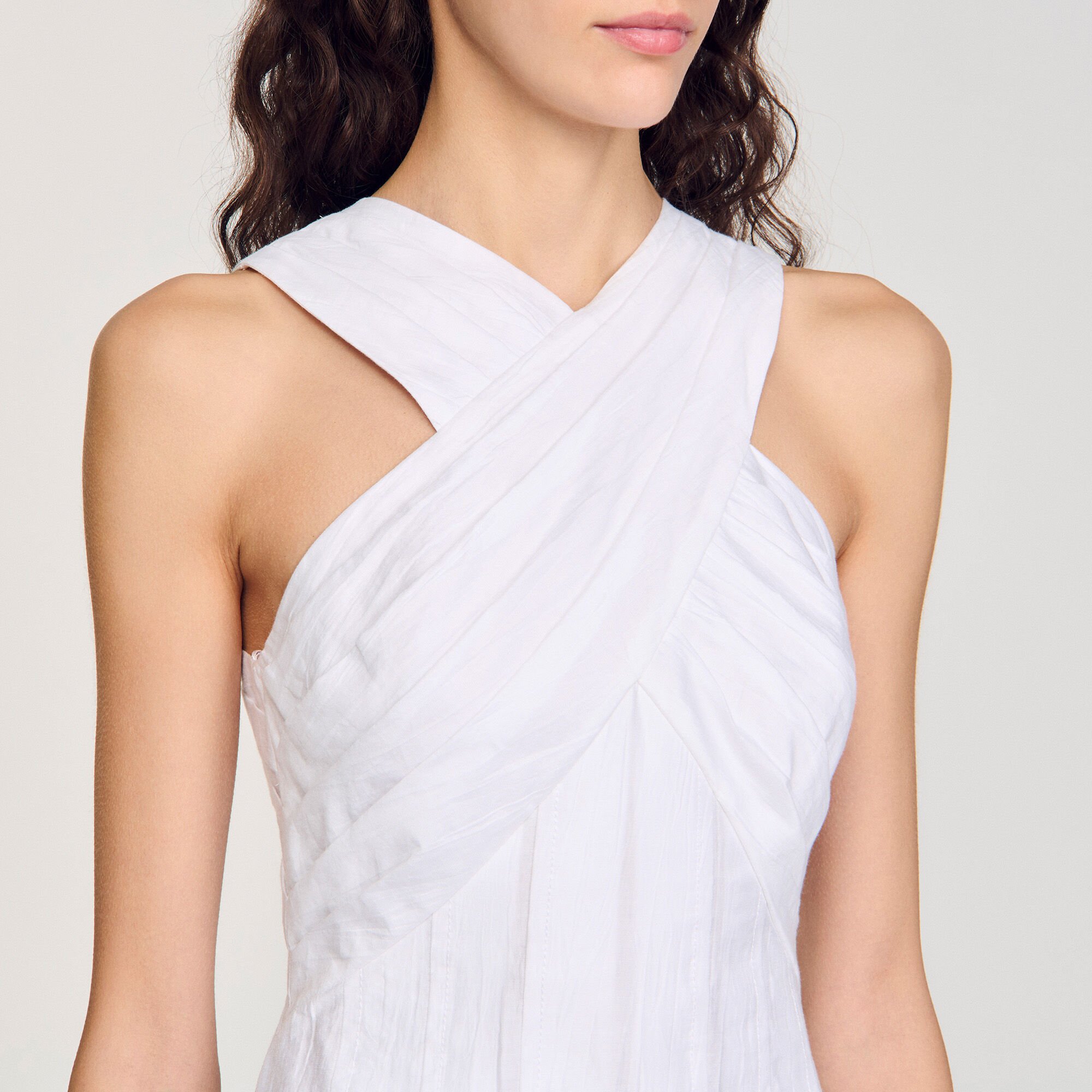 Robe longue croisée