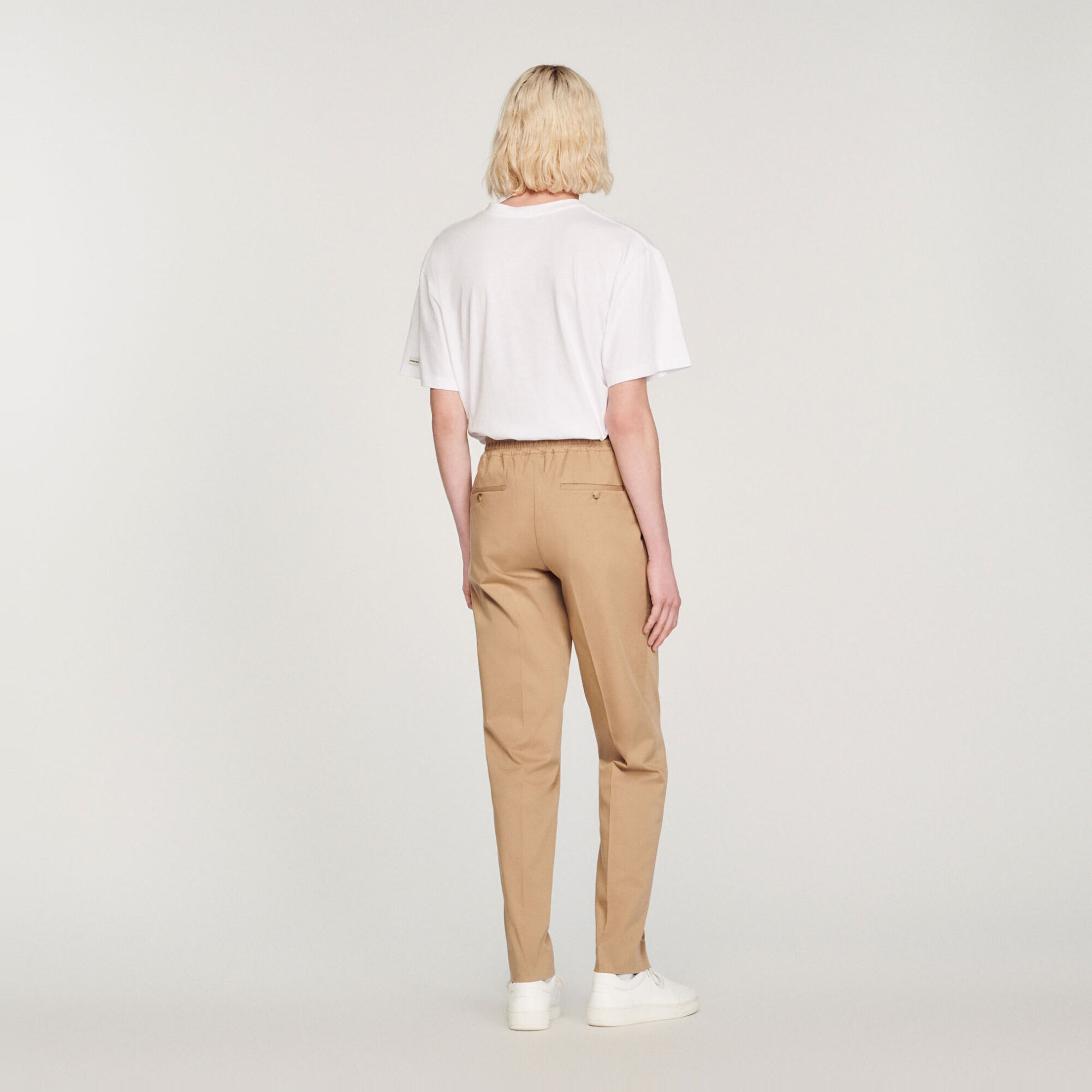 Pantalon droit &eacute;lastiqu&eacute; - Homme | Sandro Paris