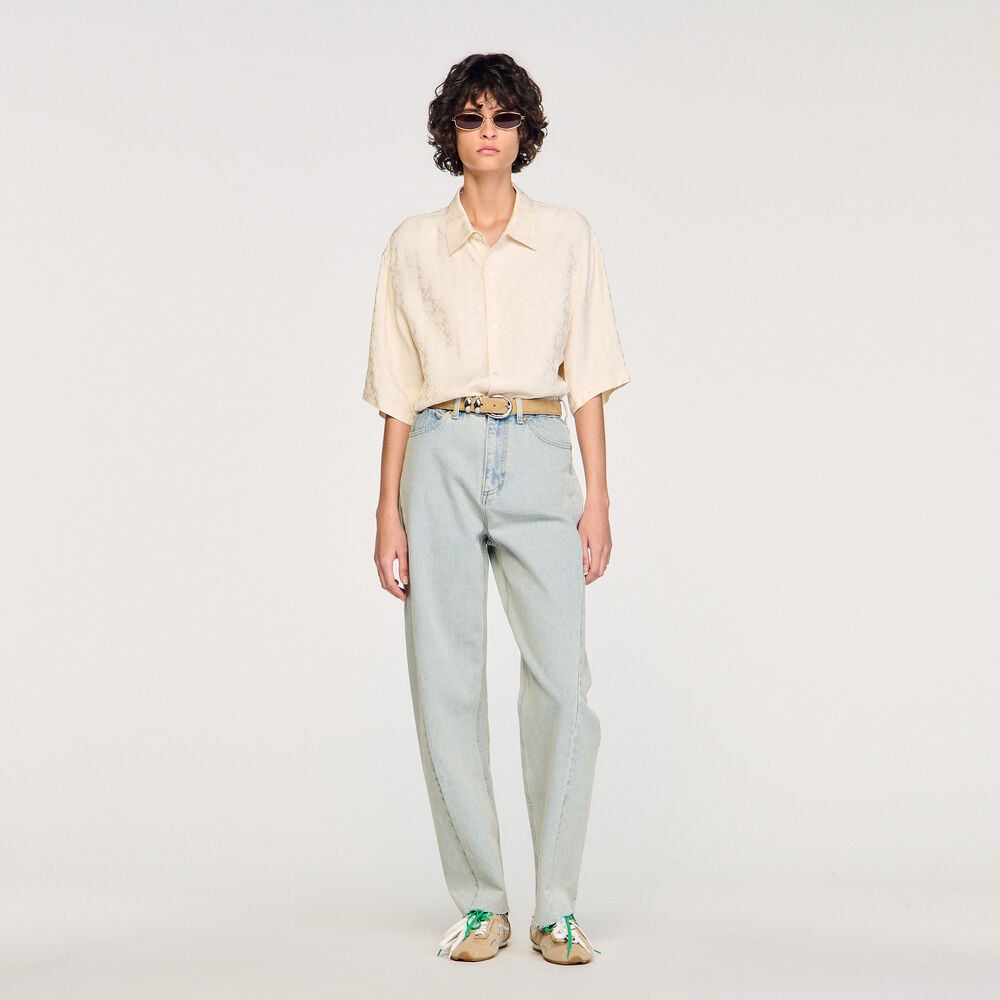 Sandro Chemise fluide square Cross – blanc