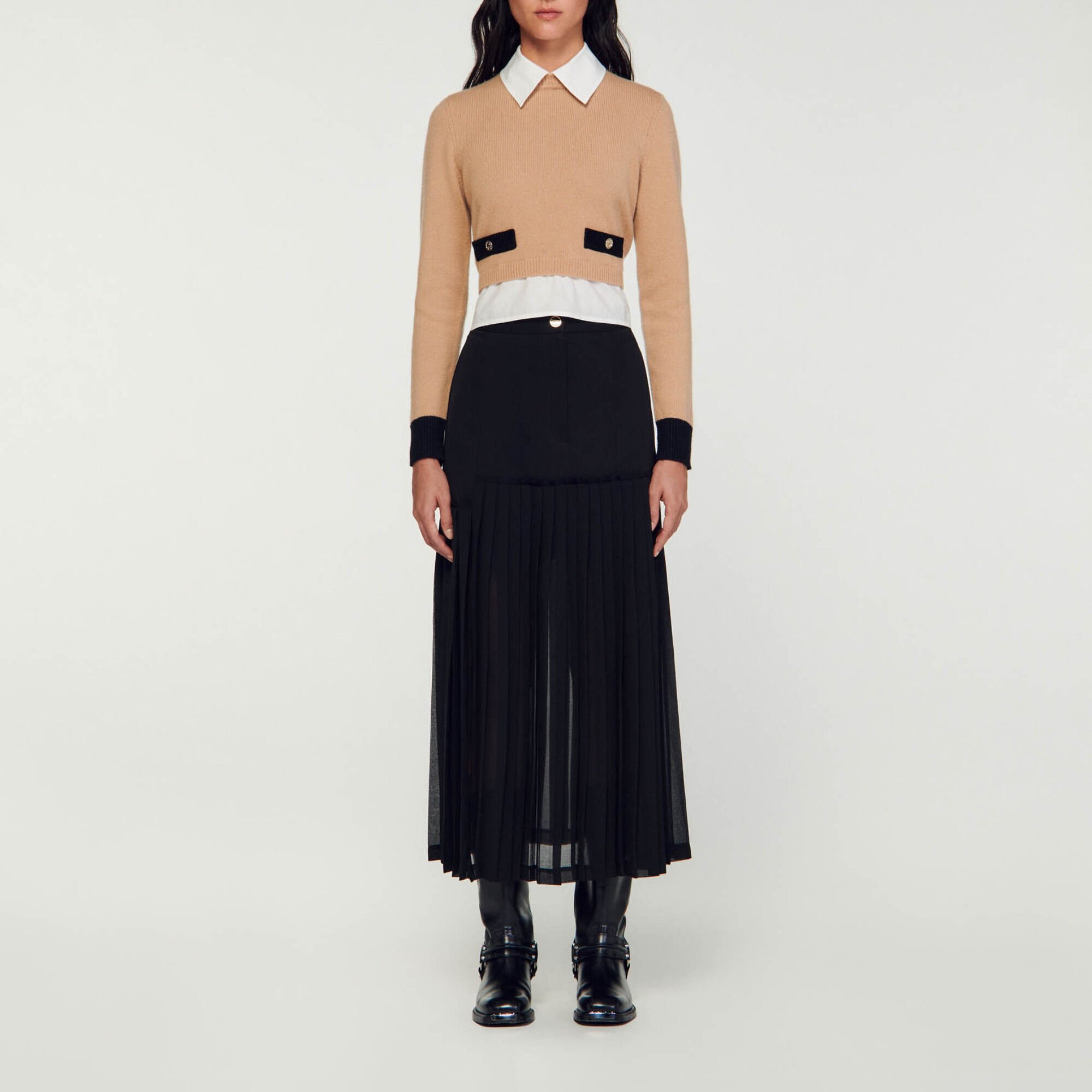 Jupe longue plissée