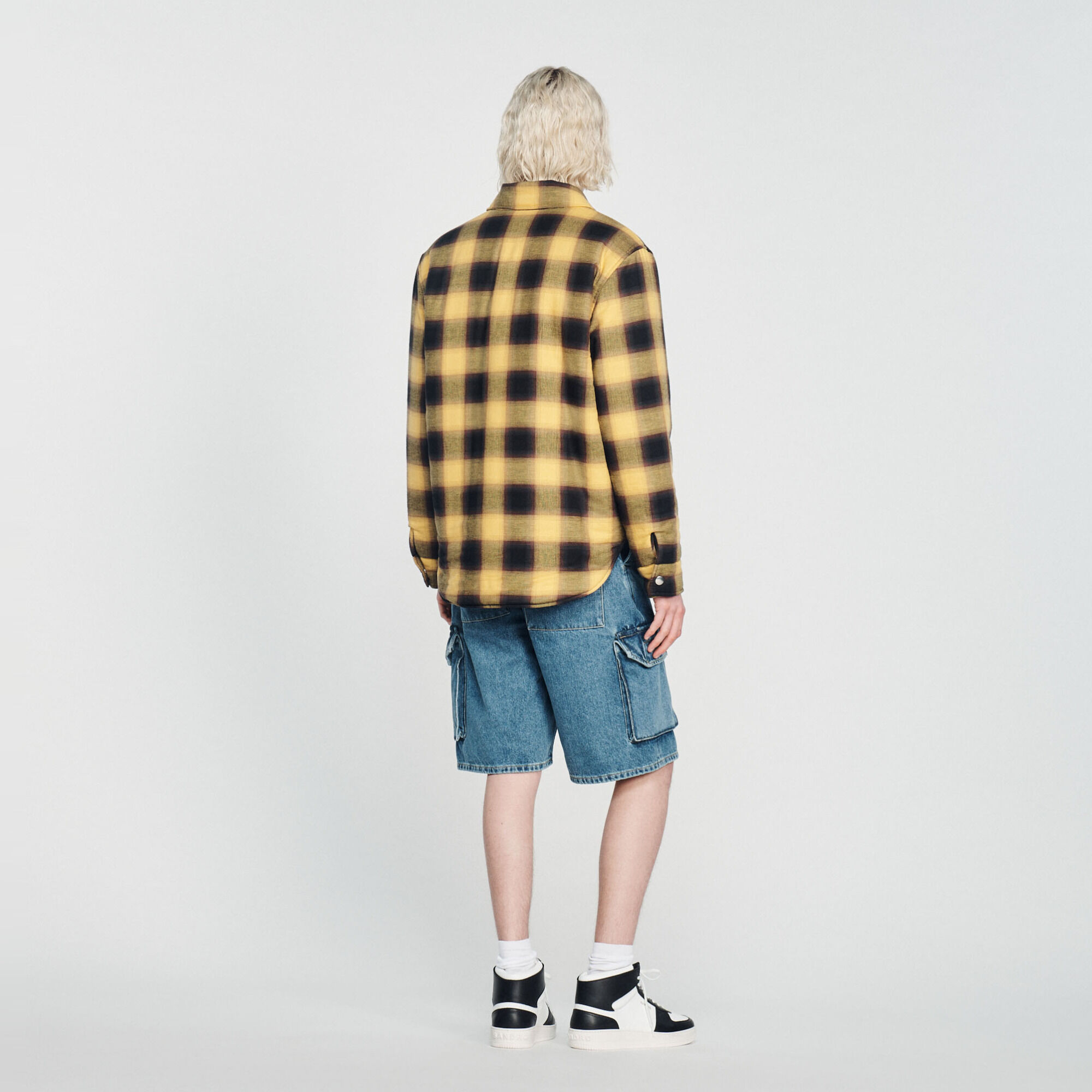 Blouson matelassé à carreaux